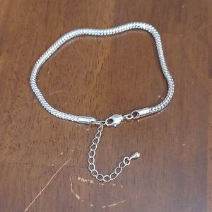 Silver Tone Starter Chain Bracelet